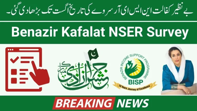 Benazir Kafalat NSER Survey Date Extended To 31 August Latest Update 2024