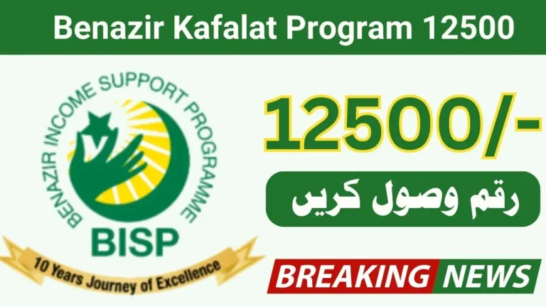 Benazir Kafalat Program 12500 Rupees Latest Update 2024