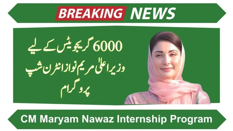 CM Maryam Nawaz Internship Program For 6000 Graduates Recent Update in 2024 (1)