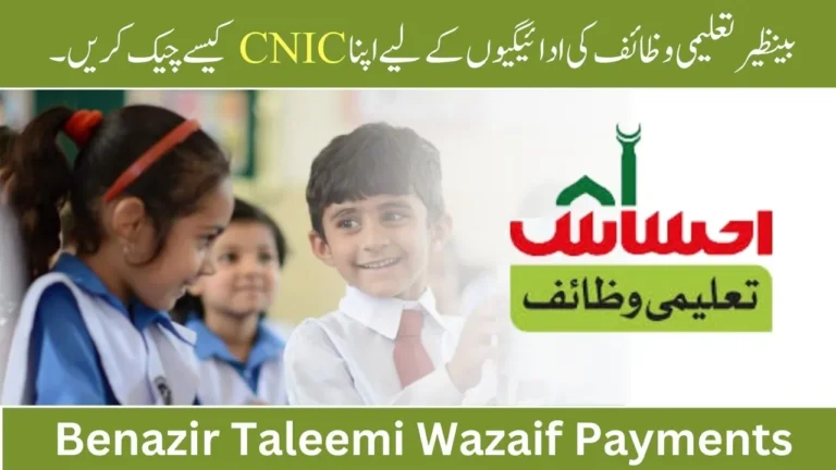 How to Check Your CNIC for Benazir Taleemi Wazaif Payments 2024