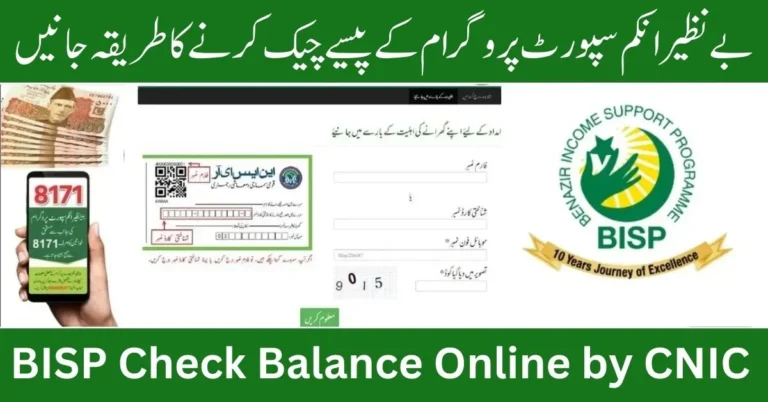 BISP Check Balance Online by CNIC